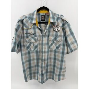 Brooklyn Express, Pearl Snap, Button Down Shirt, Men's Size Large, Pre-Owned